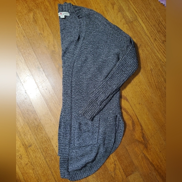 Love Change Sweaters - Love Change Italy Gray Open Front Cardigan